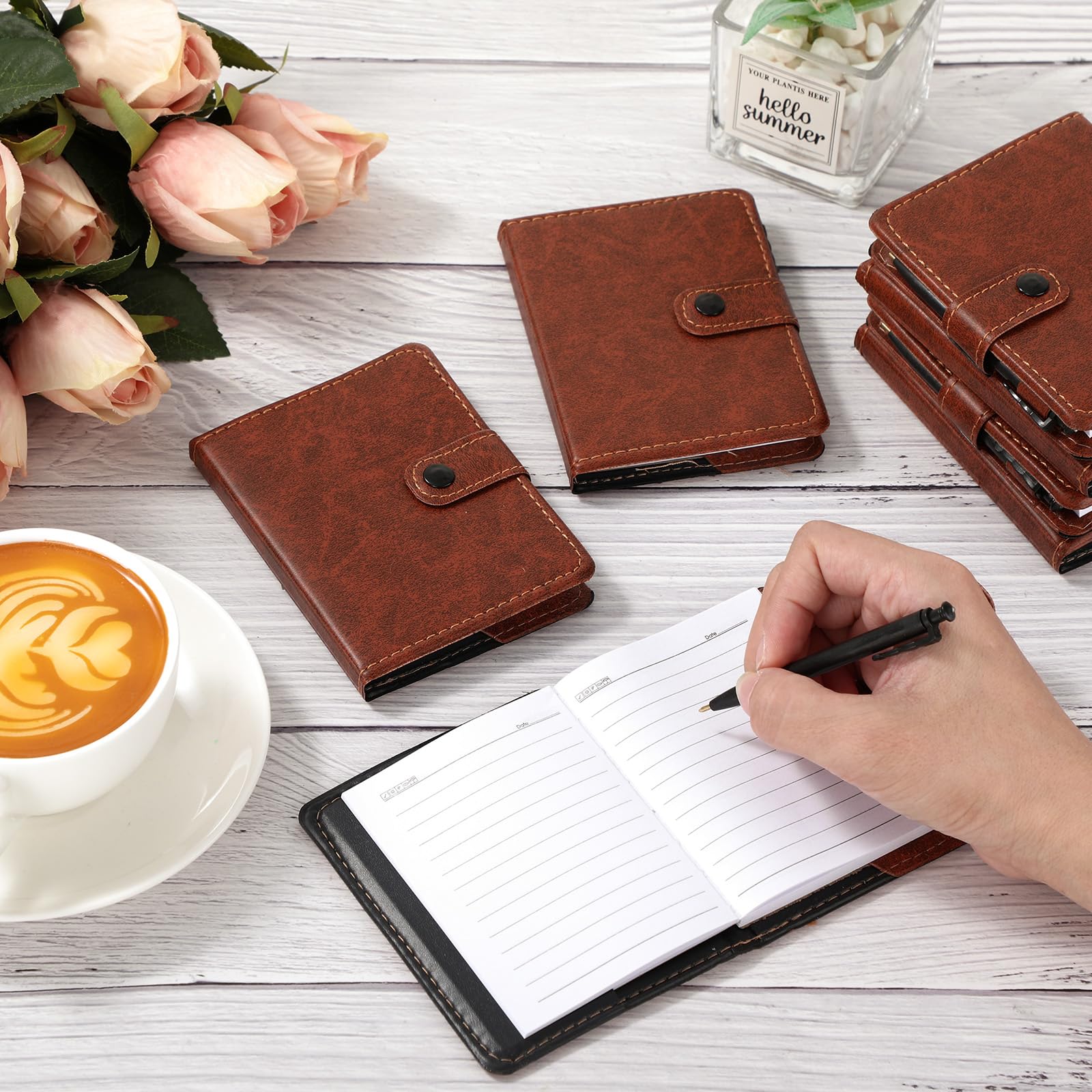 Spakon Lot de 20 carnets de voyage vintage en cuir synthétique avec stylo, cadeaux de reconnaissance des employés, cadeaux pour école, étudiant, enseignant, bureau, équipe, collègue, infirmière