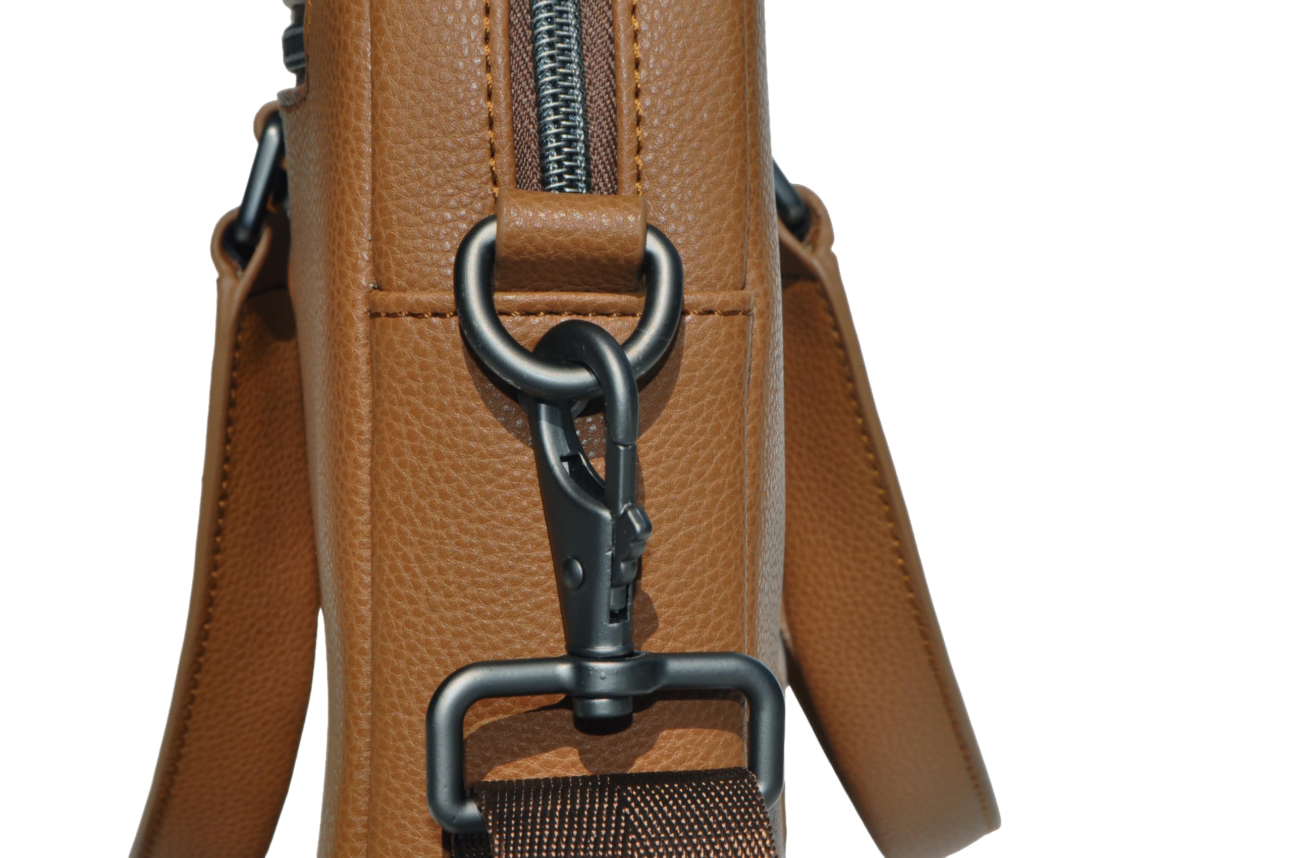 Desq® Laptoptasche - 16"-Laptops, Braunes genarbtes Leder
