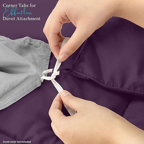 Miniatura 5 de Utopia - Edredón para cama (acolchado, con pestañas en las esquinas), hipoalergénico, con costuras en caja, edredón alternativo