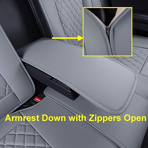 Miniatura 6 de INCH EMPIRE - Funda para asiento de automóvil, resistente al agua, de cuero sintético, para asientos delanteros y traseros, ajuste universal para la