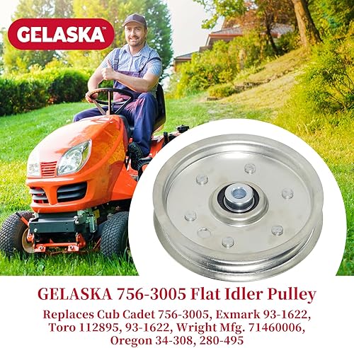 Miniatura 2 de La polea tensora plana 756-3005 reemplaza a Cub Cadet 756-3005, Exmark 93-1622, Toro 112895, 93-1622, Wright Mfg. 71460006, Oregon 34-308, 280-495