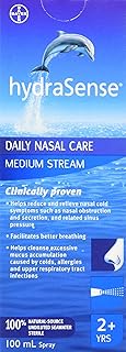 hydraSense Medium Stream Nasal Spray, Daily Nasal Care, 100% Natural Source Seawater, Preservative-Free, 100 mL