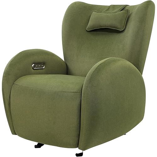 EONIX Stylish Power Glider Rocker Recliner Chair, Dual Motor Independently Controlled Footrest and Backrest, Detachable Headrest, Lazy Boy Recliner Chair for Living Room, SXXY010041, Olive Green