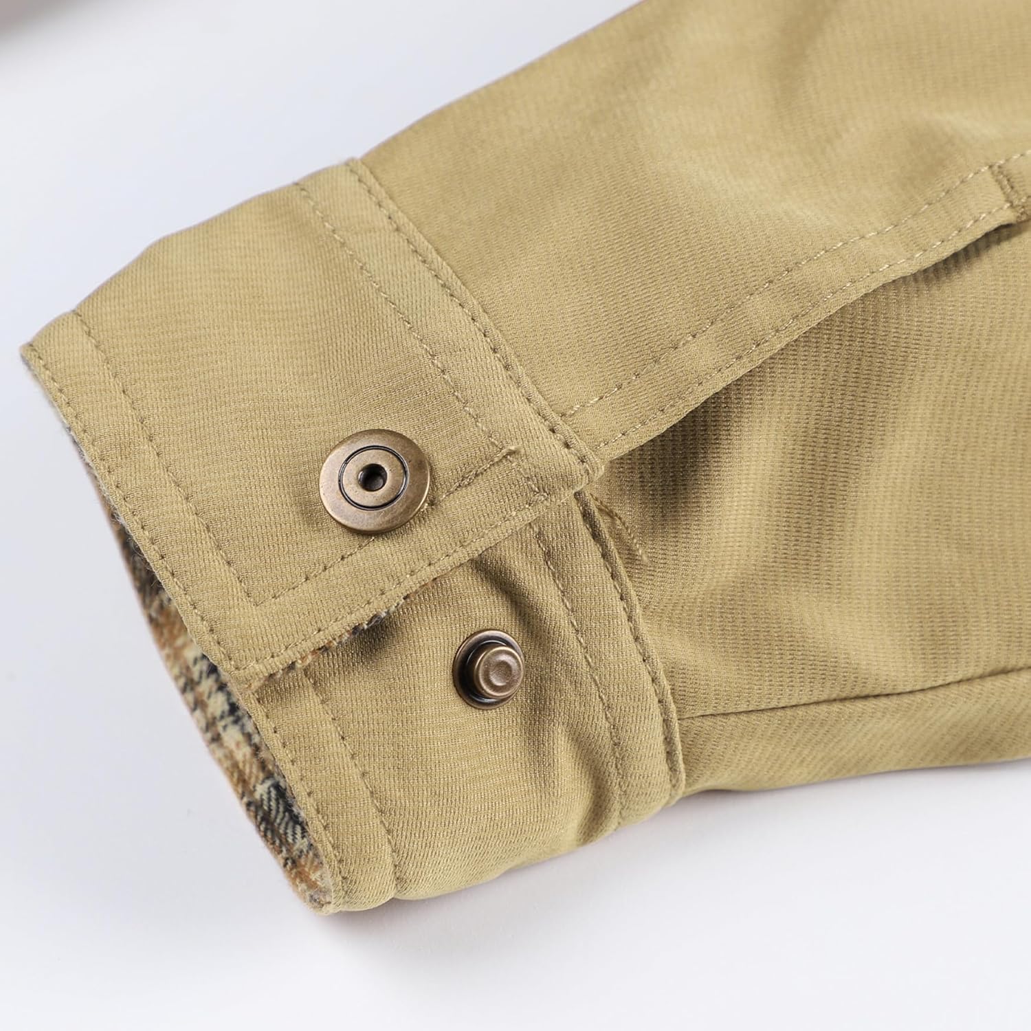 Mens Flannel Linend Shirts Jacket Lightweight Plaid Jackets Snap Button Rugged Western Winter Cowboy Shackets - Image 7