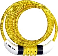 Vista 4 de Master Lock 8152DASTWD Cable combinado de palabras preestablecidas, amarillo