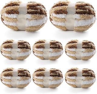 8 Pcs Chunky Yarn for Hand Knitting - Chunky Chenille Yarn for Crochetin...