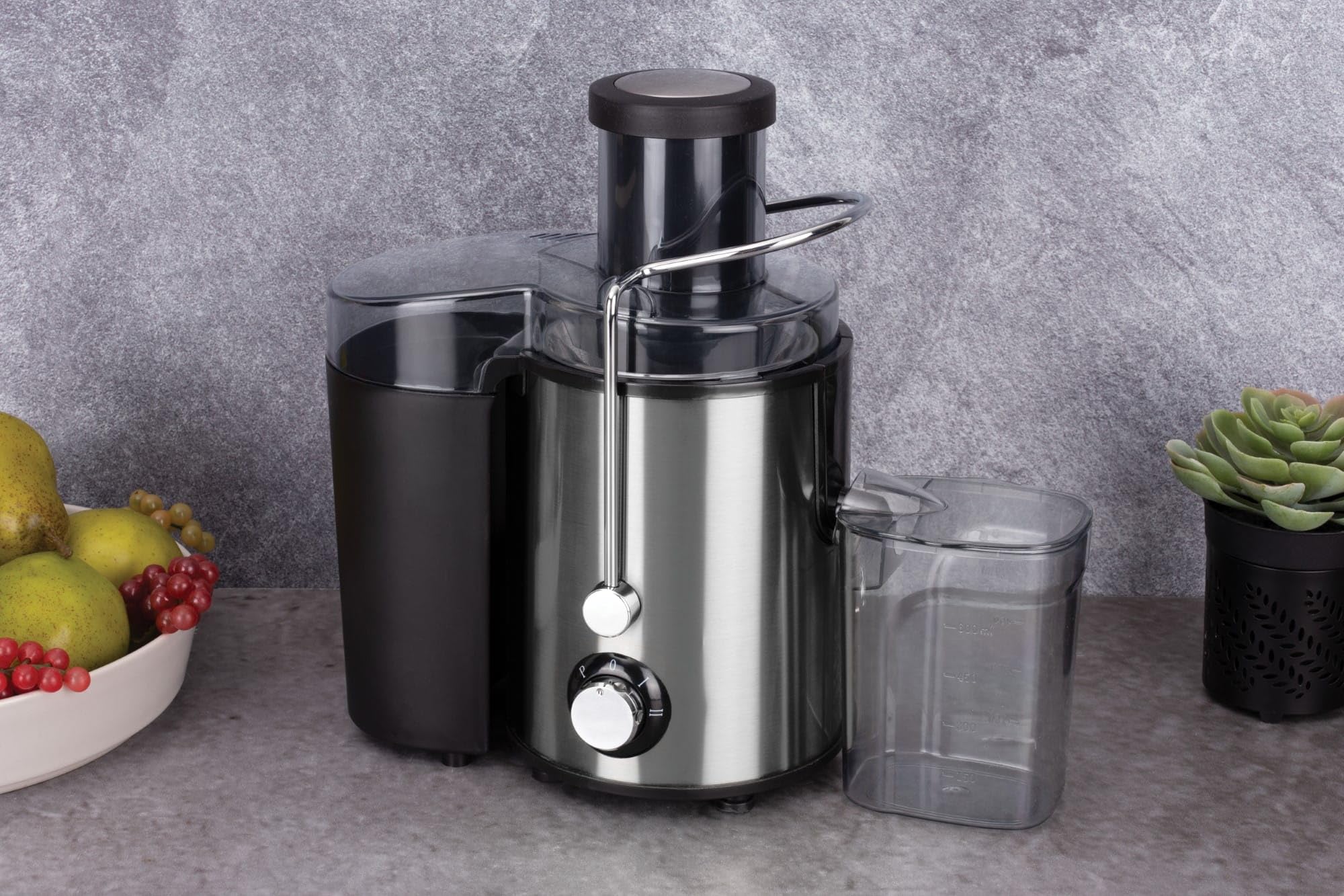 BERLINGER HAUS Extractor de jugo Black Silver Collection | Potente y fácil de usar