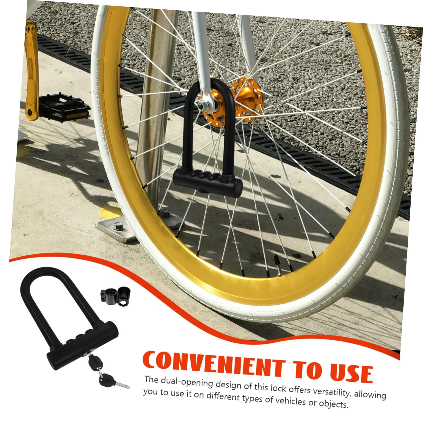 SUPVOX Lucchetto u Per Bicicletta Lucchetto in Resistente All'acqua Portatile Per Mountain Bike e Attrezzatura Sportiva