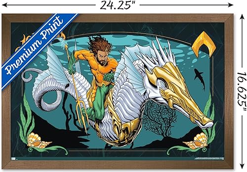 Miniatura 78 de Trends International DC Comics Movie Aquaman y el Reino Perdido - Póster de pared con ilustración de Aquaman, 14.72 x 22.37 pulgadas, versión
