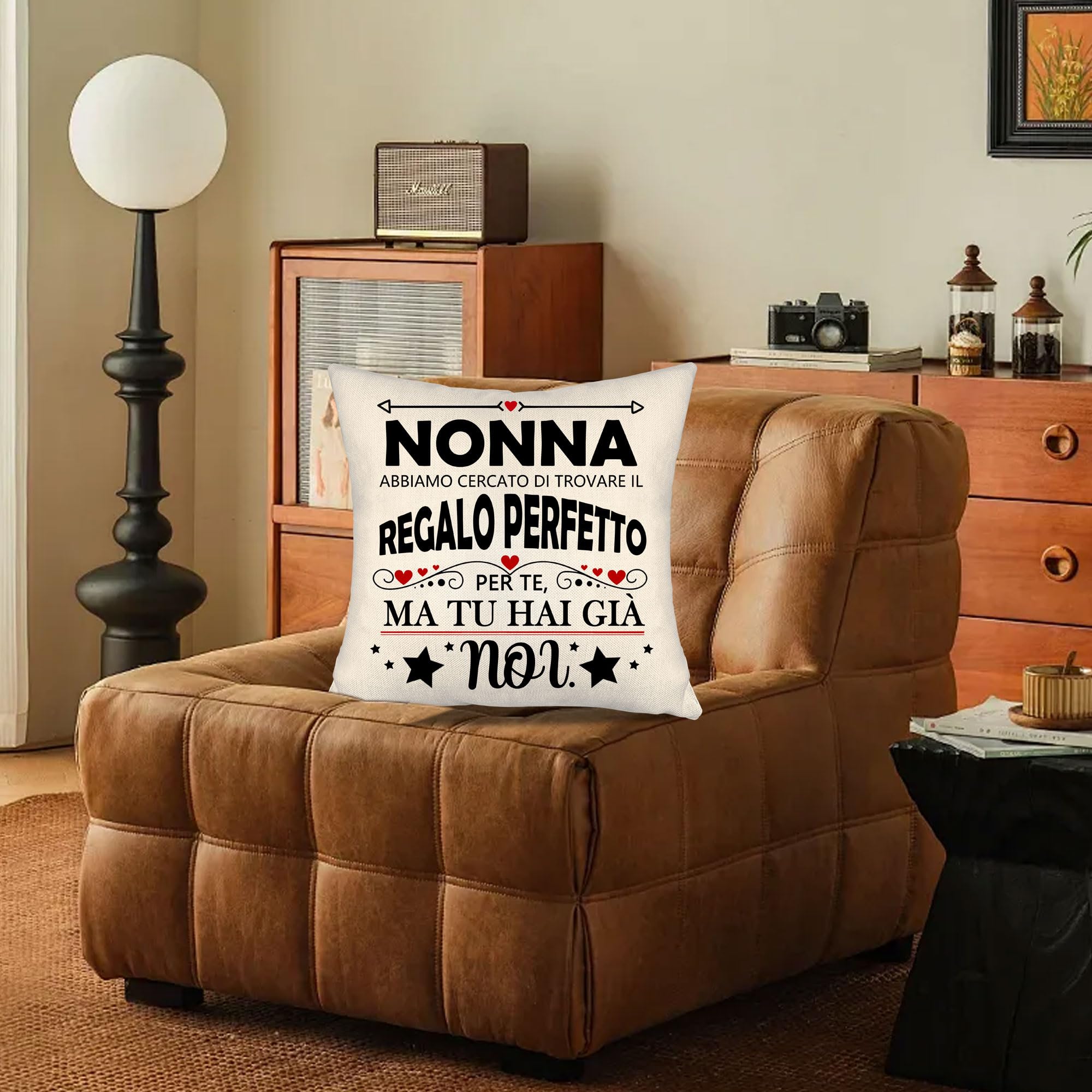 Aosumin Nonna abbiamo cercato di trovare il regalo perfetto per te ma tu hai già noi Copricuscini divertenti per la nonna Compleanno Festa della mamma Festa della nonna Regalo di Natale(nonna-b)