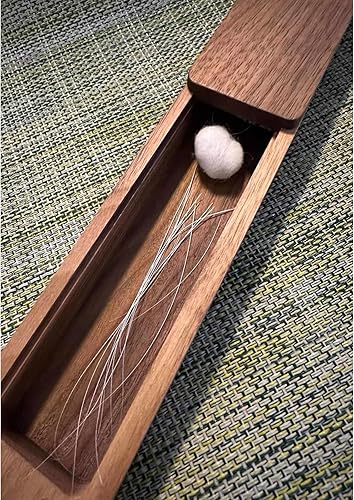 Miniatura 5 de Mascota Gato bigotes Barba Hair Collection Imán de almacenamiento conmemorativo Nuez Caja de madera maciza