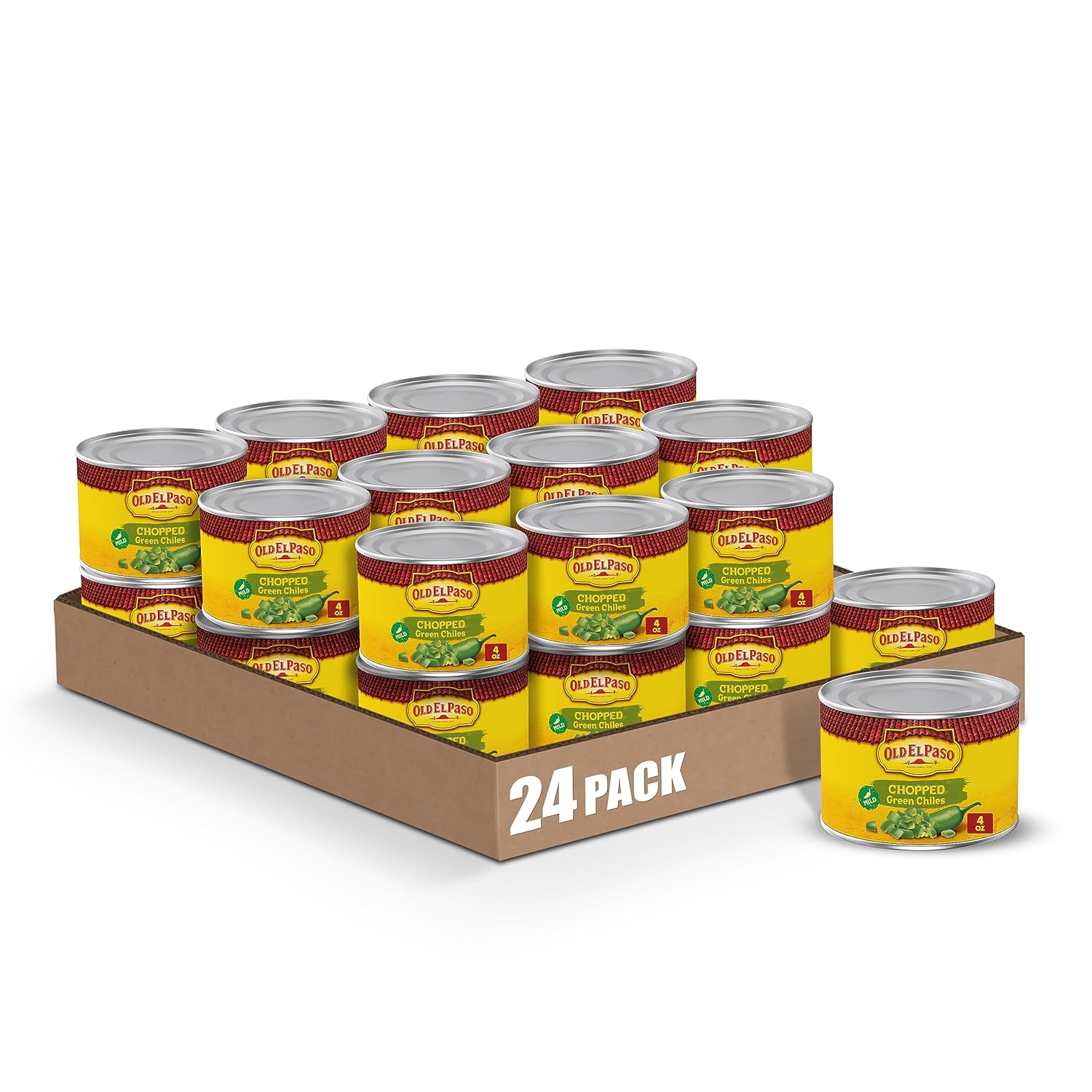 Old El Paso Mild Green Chiles, Meal Prep (4 oz, pack of 24)