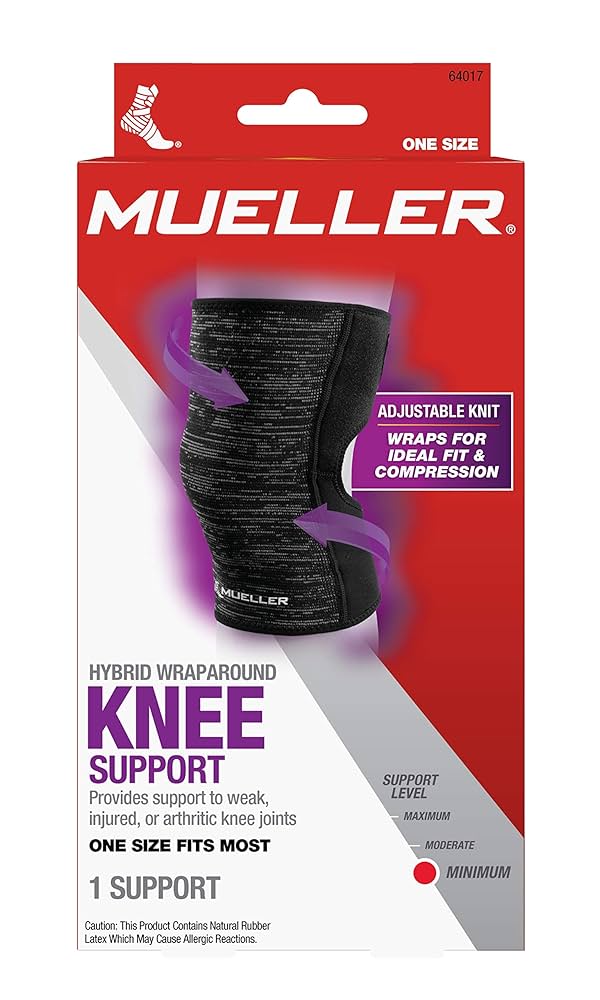 Amazon.com: MUELLER Hybrid Wraparound Knee Support OSFM