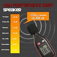 Vista 2 de BooYu Altavoz de bocina de sirena PA de alto rendimiento de 200 vatios [acero negro] [8 ohmios] [125-135 dB] [IP66 resistente al agua]