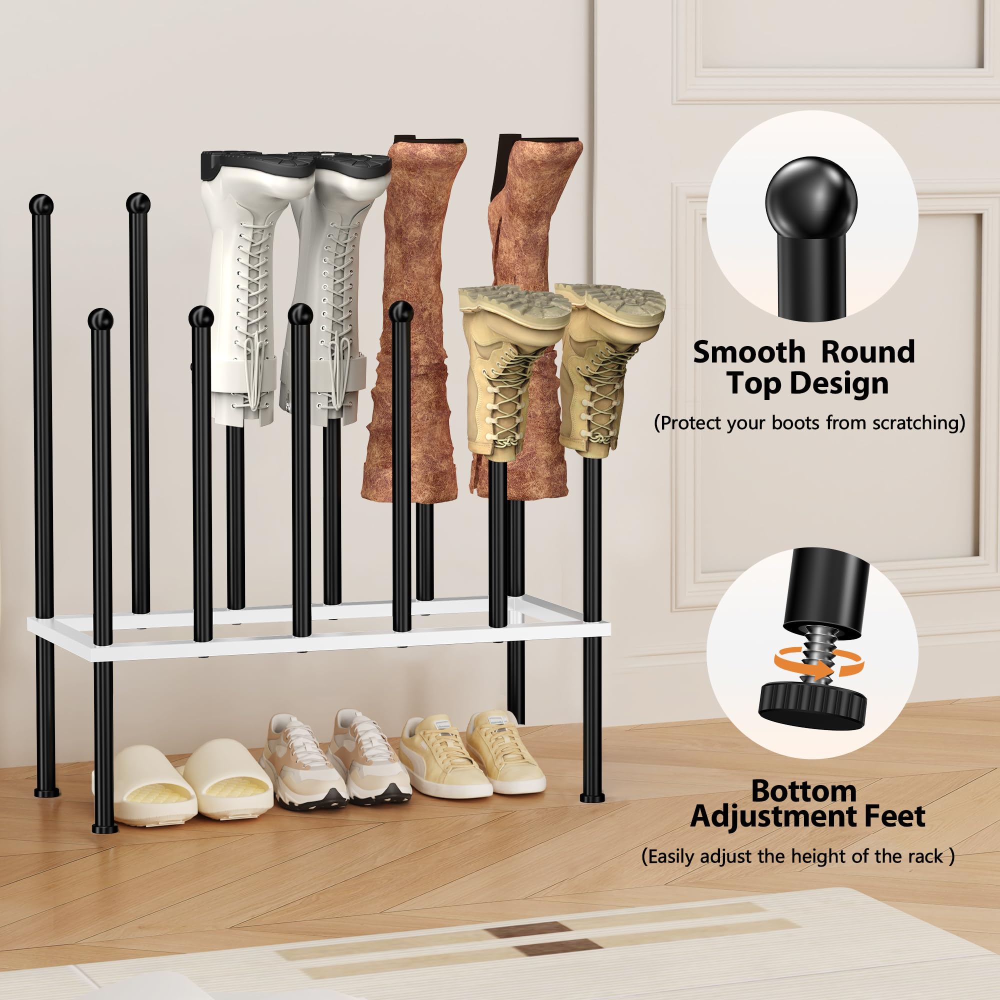 Hadrian Boot Rack Snapklik.com : Boot Rack Organizer, Metal Free Standing Shoe Racks For ...