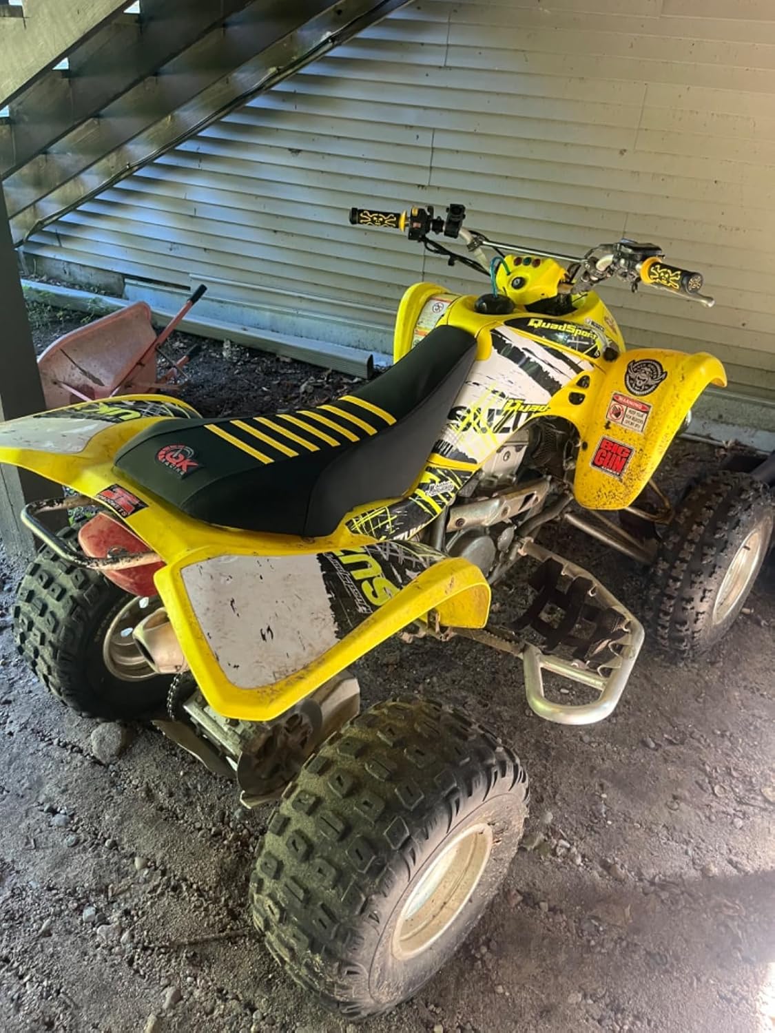 Seat Cover Compatible Fit for Suzuki LTZ 400 Z400 2003-2008 - Custom-Fit ATV Seat Protector (Black/Yellow)