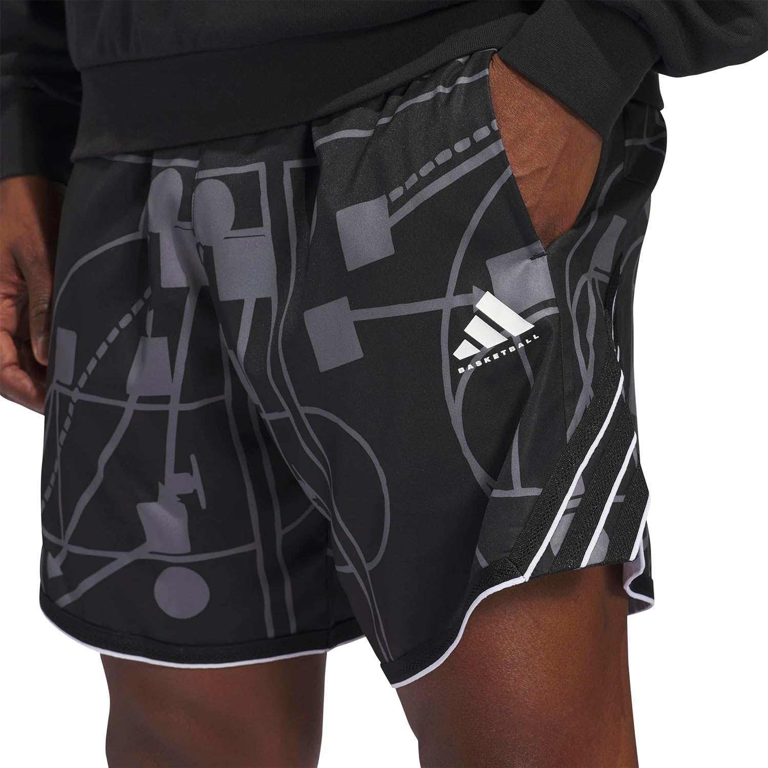 adidas Mens Crazylite All Over Printed Basketball Shorts