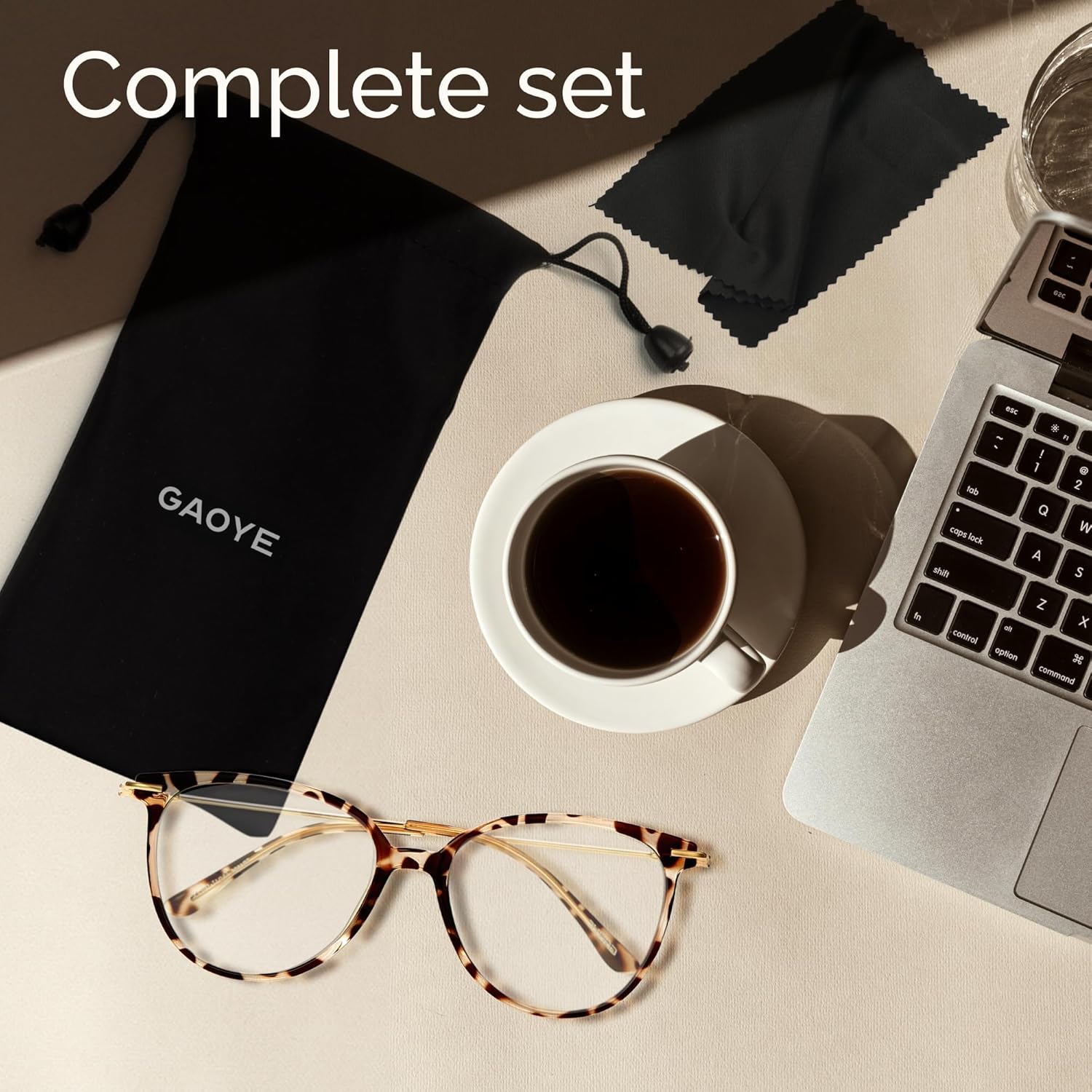 Gaoye Blue Light Blocking Glasses - Trending Round TR90 Frames, Metal Arms, UV400 Protection - Matching Soft Case - Image 7