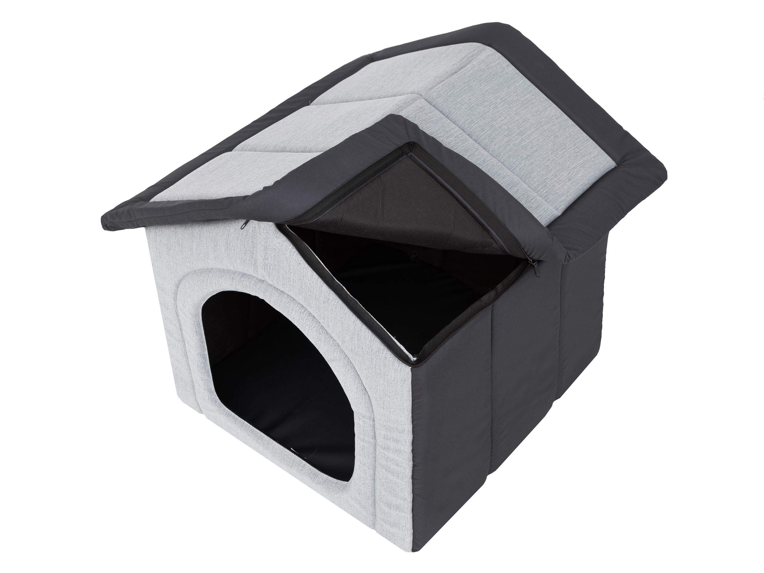 Caseta para perros, rincón para perros, zona de relajación, perrera, refugio para mascotas, perrera, caseta para mascotas, cueva para perros, palomas con azul marino, R4: 55 x 60 cm