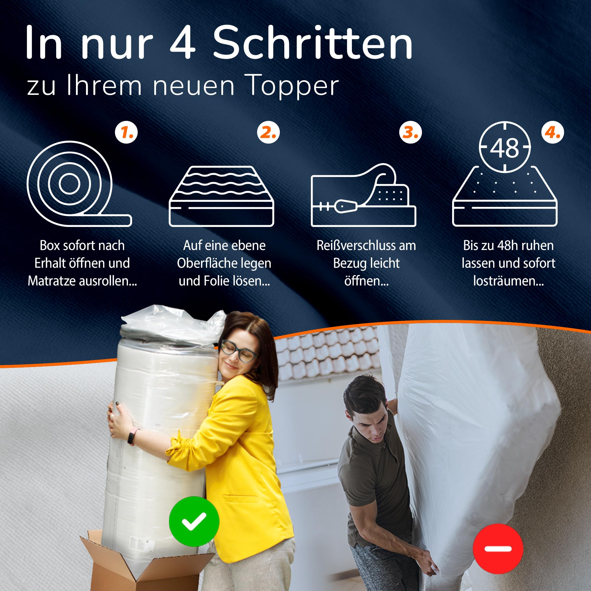 MSS e.K. Kaltschaum-Matratzentopper 200 x 200 cm - 10 cm Dicke Matratzenauflage | Matratzenschoner | Designed und produziert in Deutschland | Oeko-TEX Zertifiziert