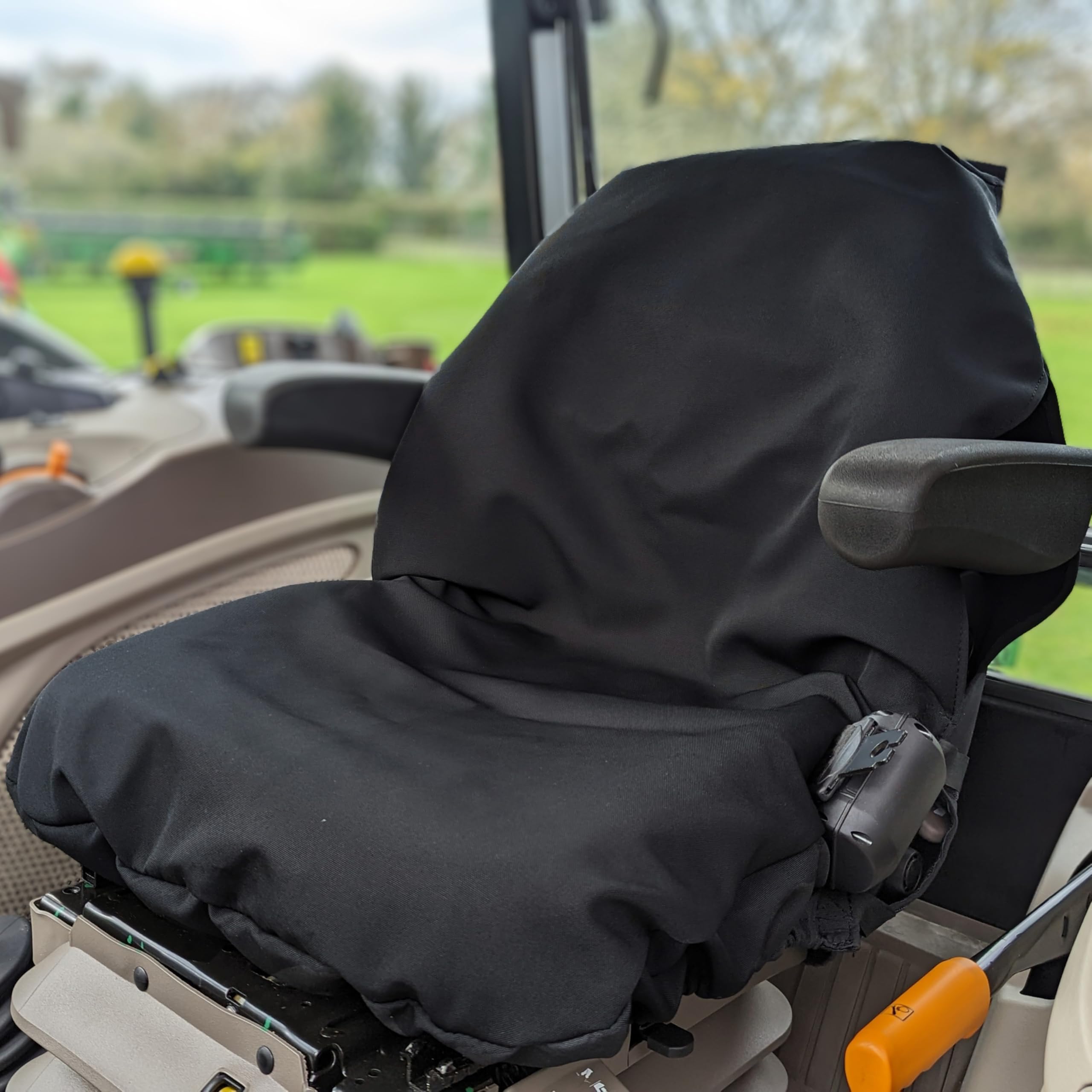 Housse de siège de tracteur | Pour tondeuse à gazon et chariot élévateur | Imperméable et robuste | Convient pour John Deere New Holland Massey Ferguson CASE Fendt JCB McCormick Claas | Protection de