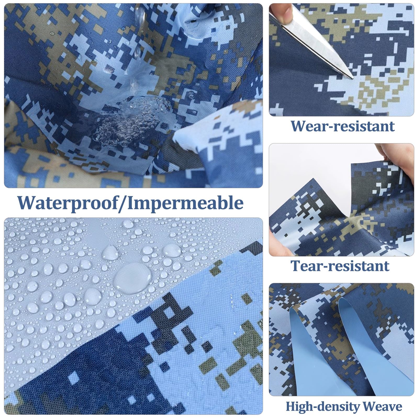 Bâche de protection imperméable 450 g/m² | Tissu Oxford pour camping, pêche, mobilier de jardin