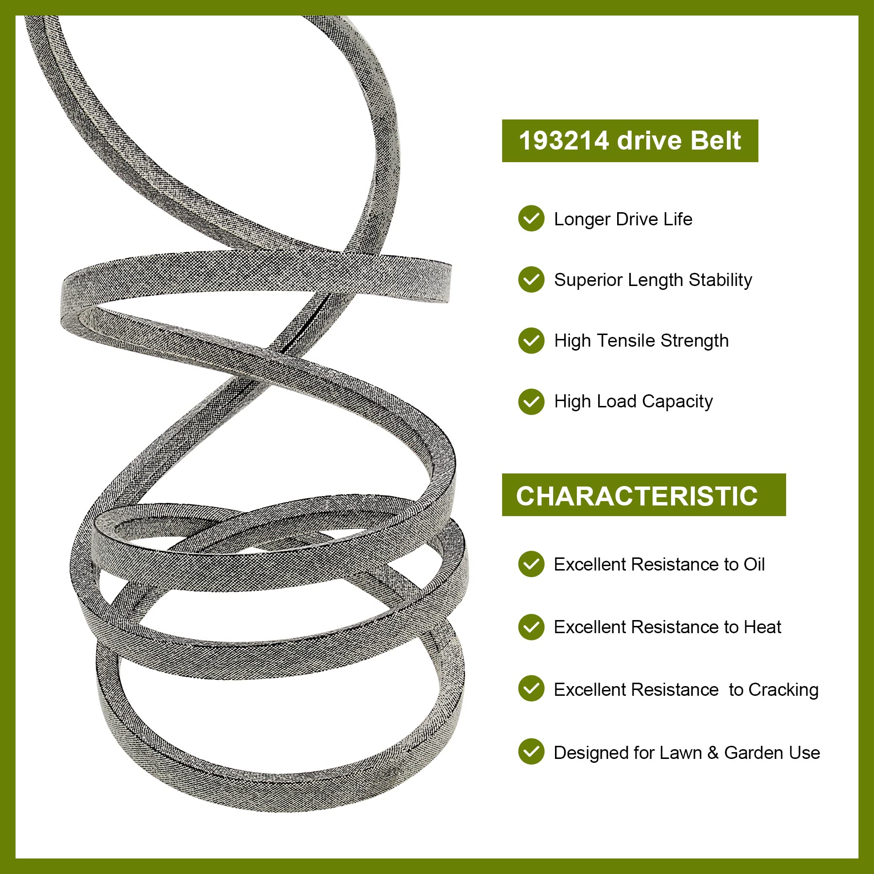 Amazon.com : Honoyam 193214 Lawn Mower Belt 1/2