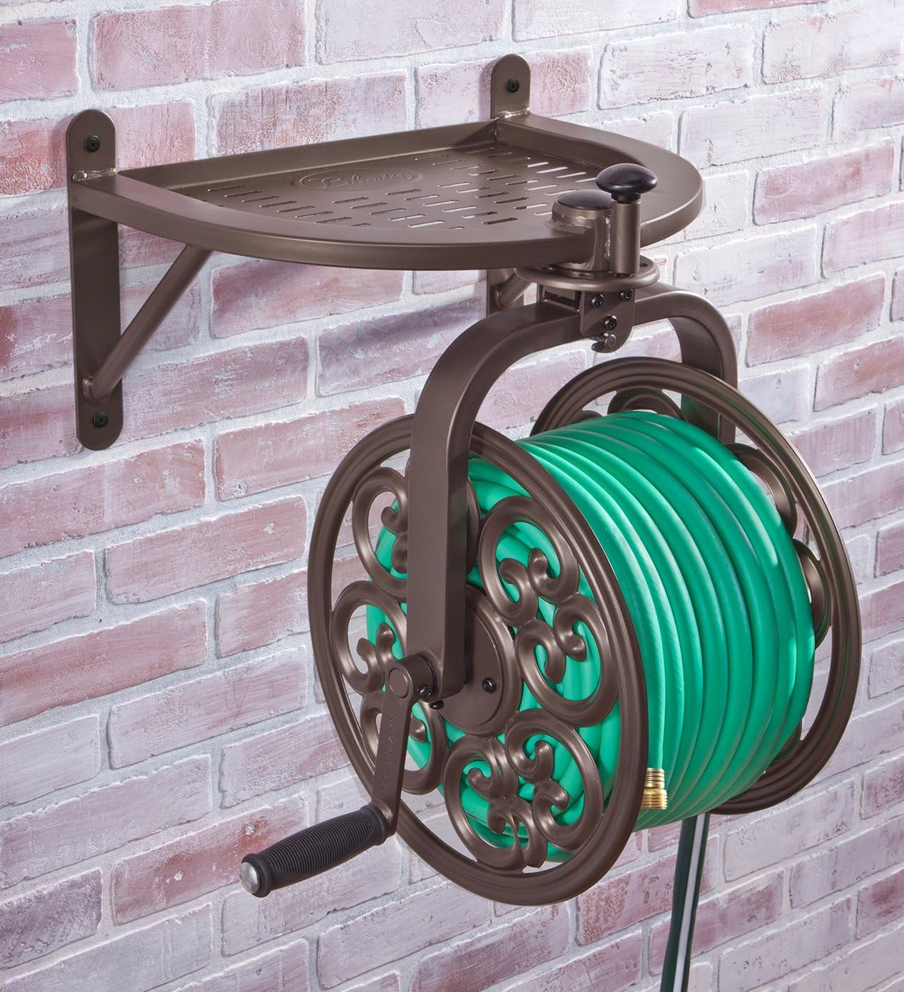 Liberty Garden 710 Navigator Rotating Garden Hose Reel, Holds 125-Feet of 5/8-Inch Hose - Bronze : Everything Else