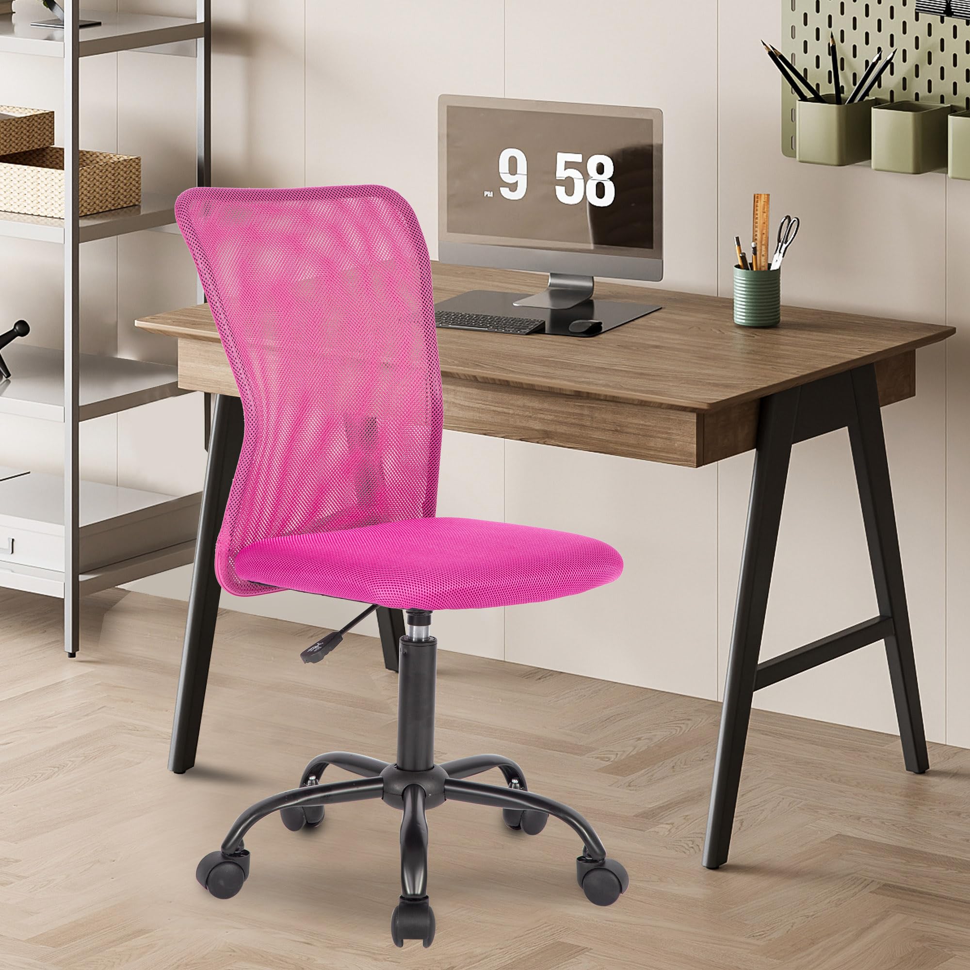 Snapklik.com : FDW Home Office Chair Mid Back Mesh Desk Chair Armless ...