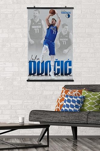 Miniatura 66 de Trends International NBA Dallas Mavericks - Póster de pared de Luka Doncic 22, 22.375 x 34 pulgadas, versión enmarcada en negro Versión enmarcada