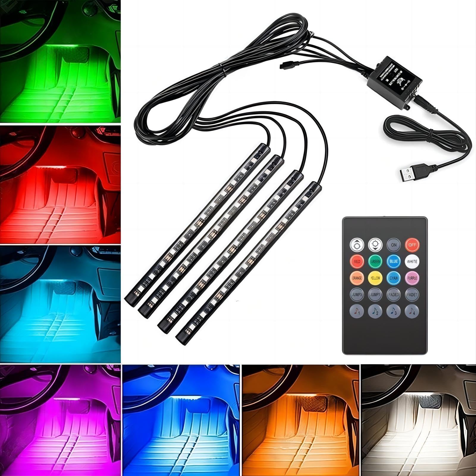 Chasing Color Luci LED Underbody Per Auto – 12 Pod 192 LED RGB – App E Telecomando – Impermeabile IP68 – Inseguimento Musicale - 5