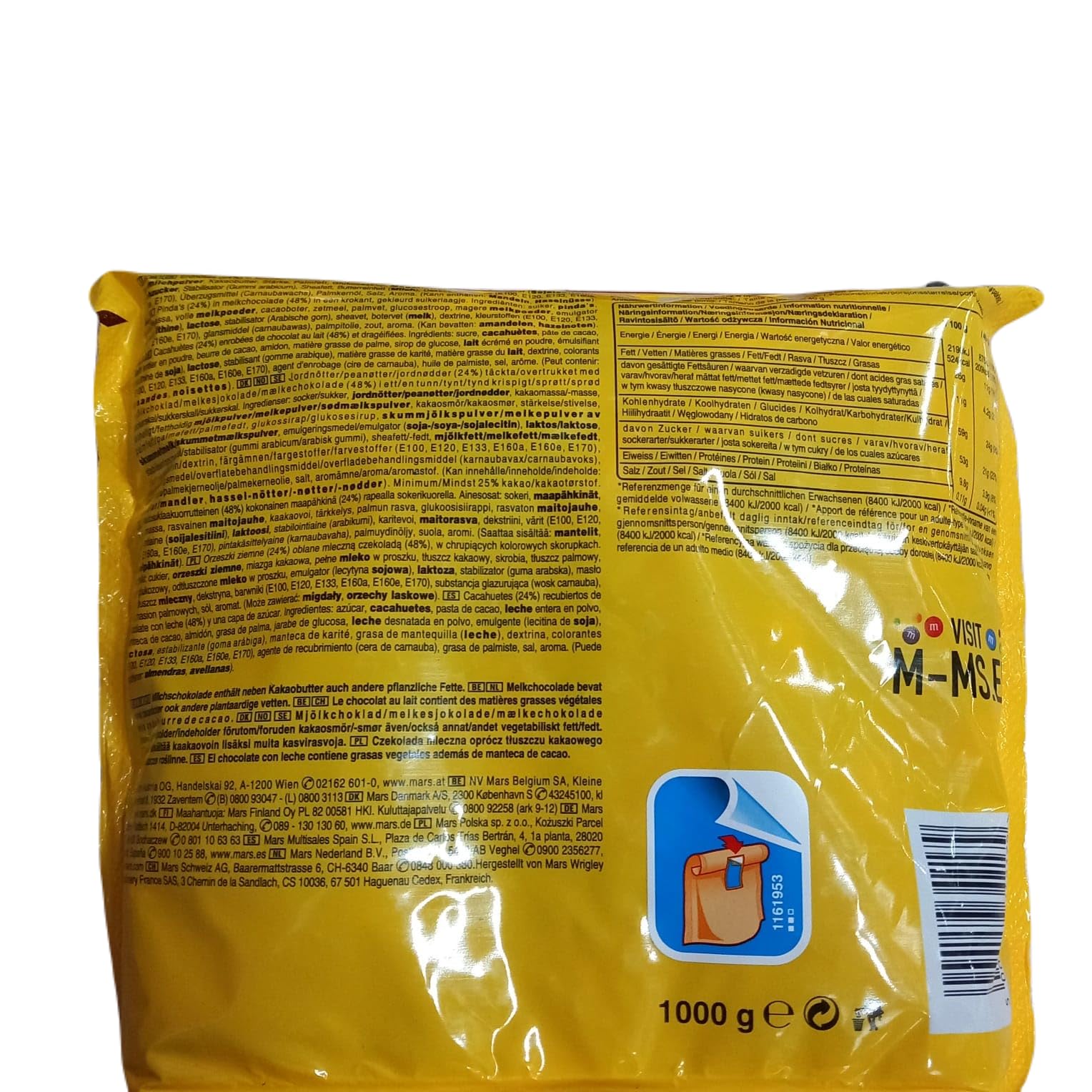 M&M'S Cacahuète 1kg Sac