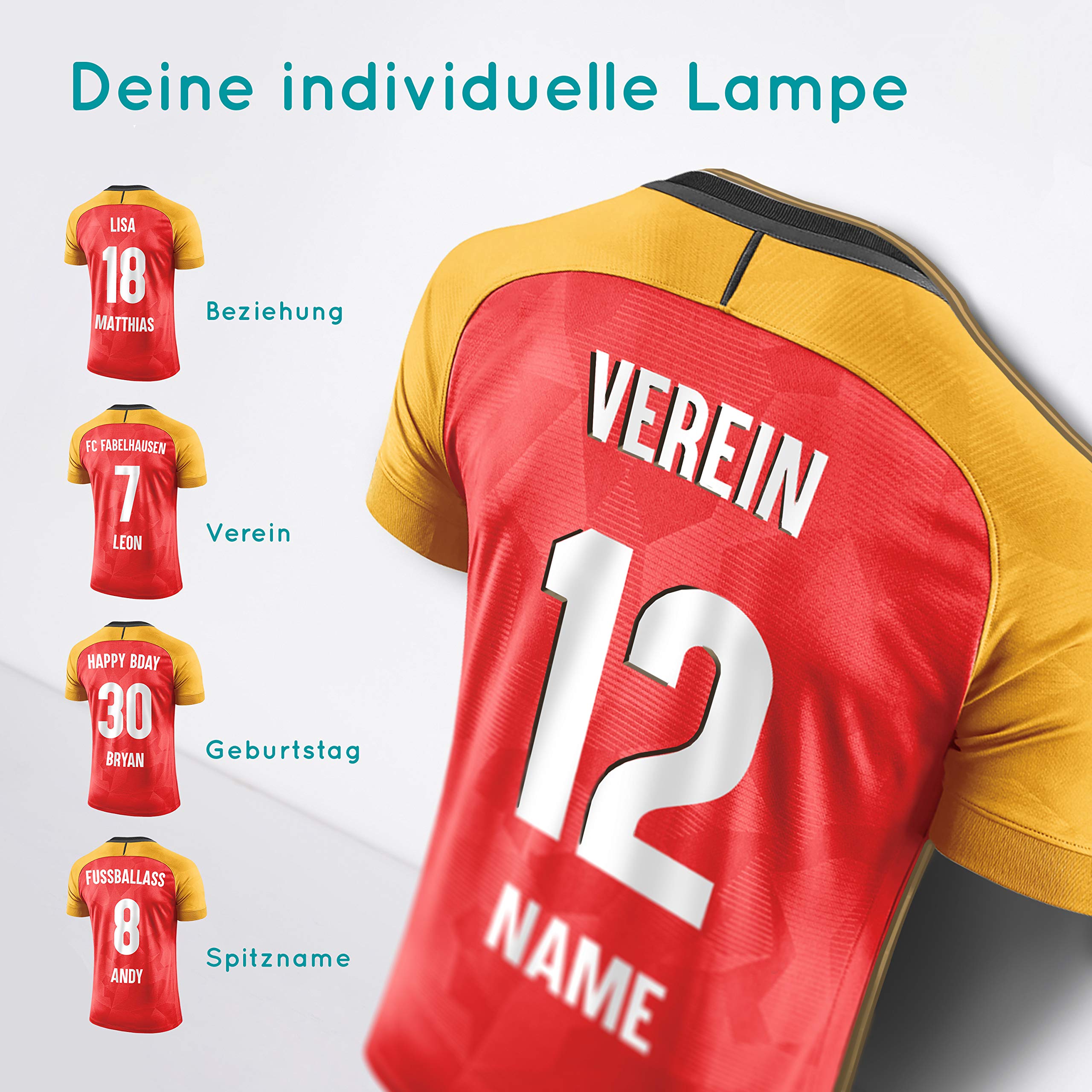 Elbeffekt Trikotlampe für Istanbul Fans aus Holz - personalisierbares Geschenk - schenke Dein individuellen Istanbul Fanartikel aus Echtholz