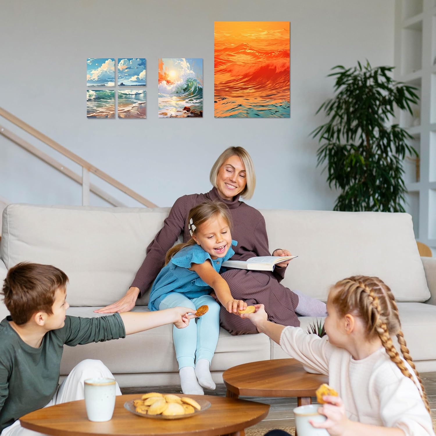 6 Packs Stretched Canvases for Painting with 4x4in, 5x7in, 11x14in Canvas, Blank Canvases for Acrylics, Oils & Other Painting Media, 5/8 Inch Profile 100% Cotton Artist Framed Canvas - Image 6