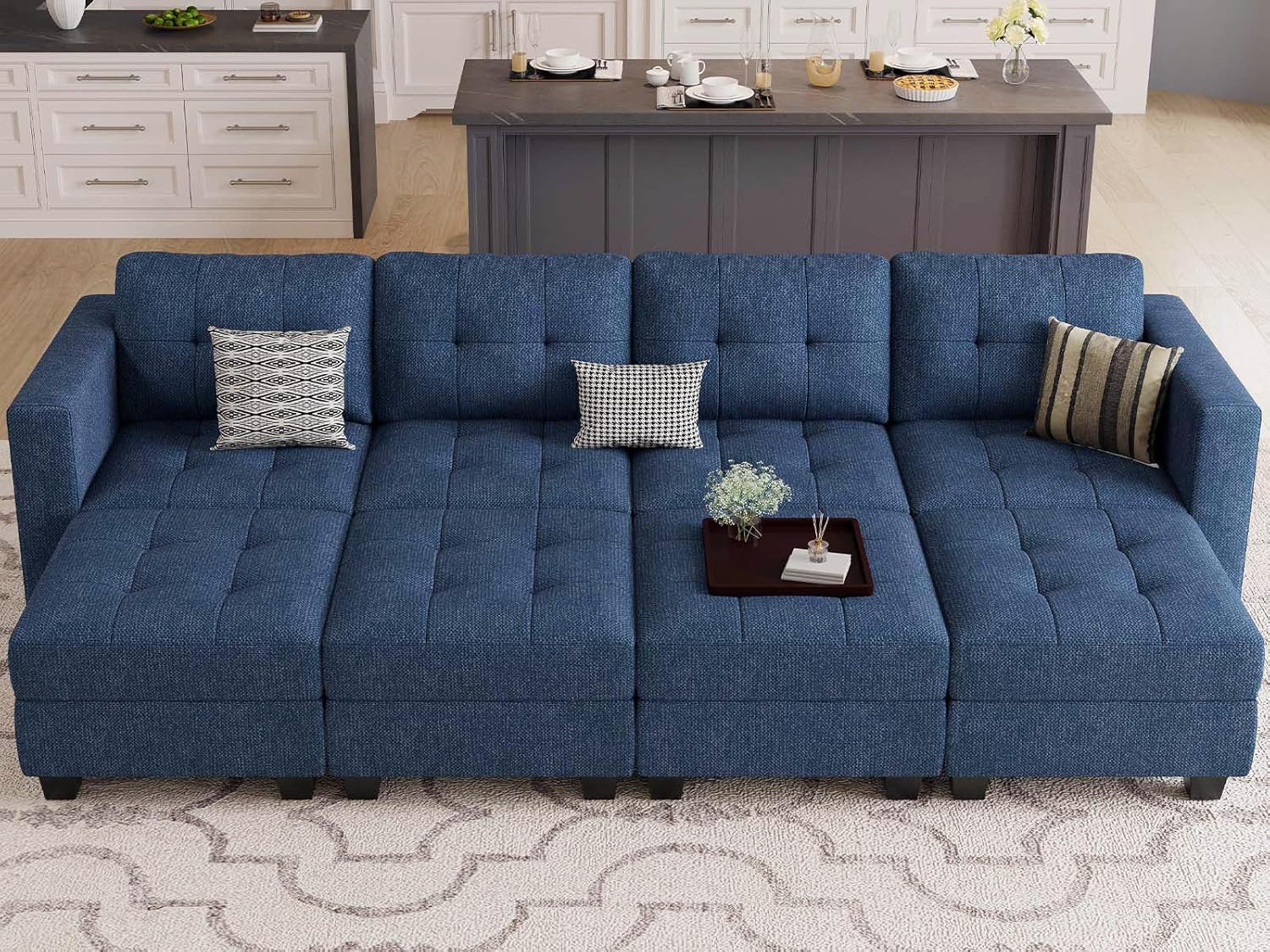 Belffin Storage Modular Sleeper Sofa Sectional Couch with