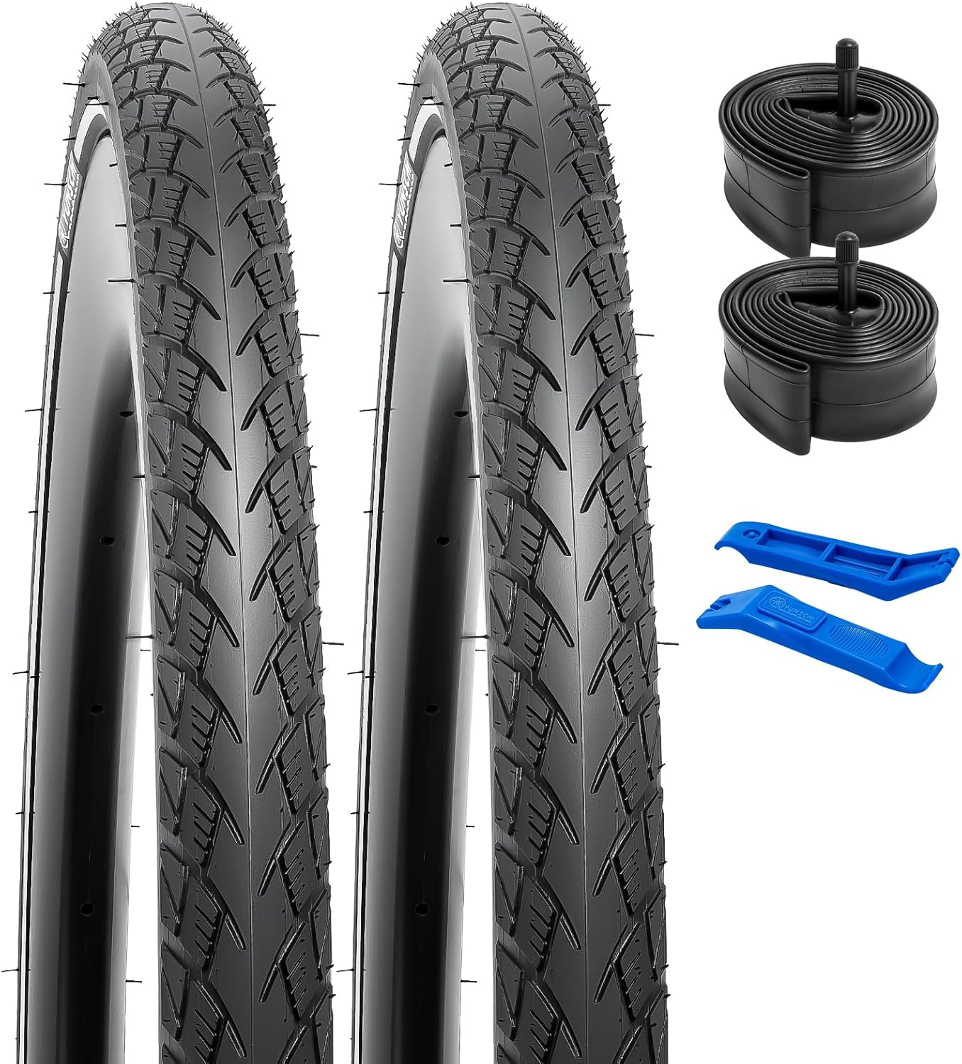 2x Weiße Fahrradreifen 26x1.95 - Klappbar Für Citybikes