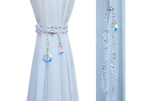 Celestial Sparkle: Magnetic Crystal Curtain Tiebacks for Window Accoutrements