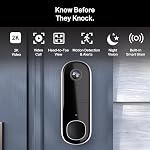 Arlo Sonnette de porte vidéo 2K + Chime 2 (2nd Gen, Dernière version), option sans fil ou filaire, 2-Way Audio, vision nocturne, vue des orteils, détection de paquets, personne & Reconnaissance du véhicule, 1-Month Plan de sécurité