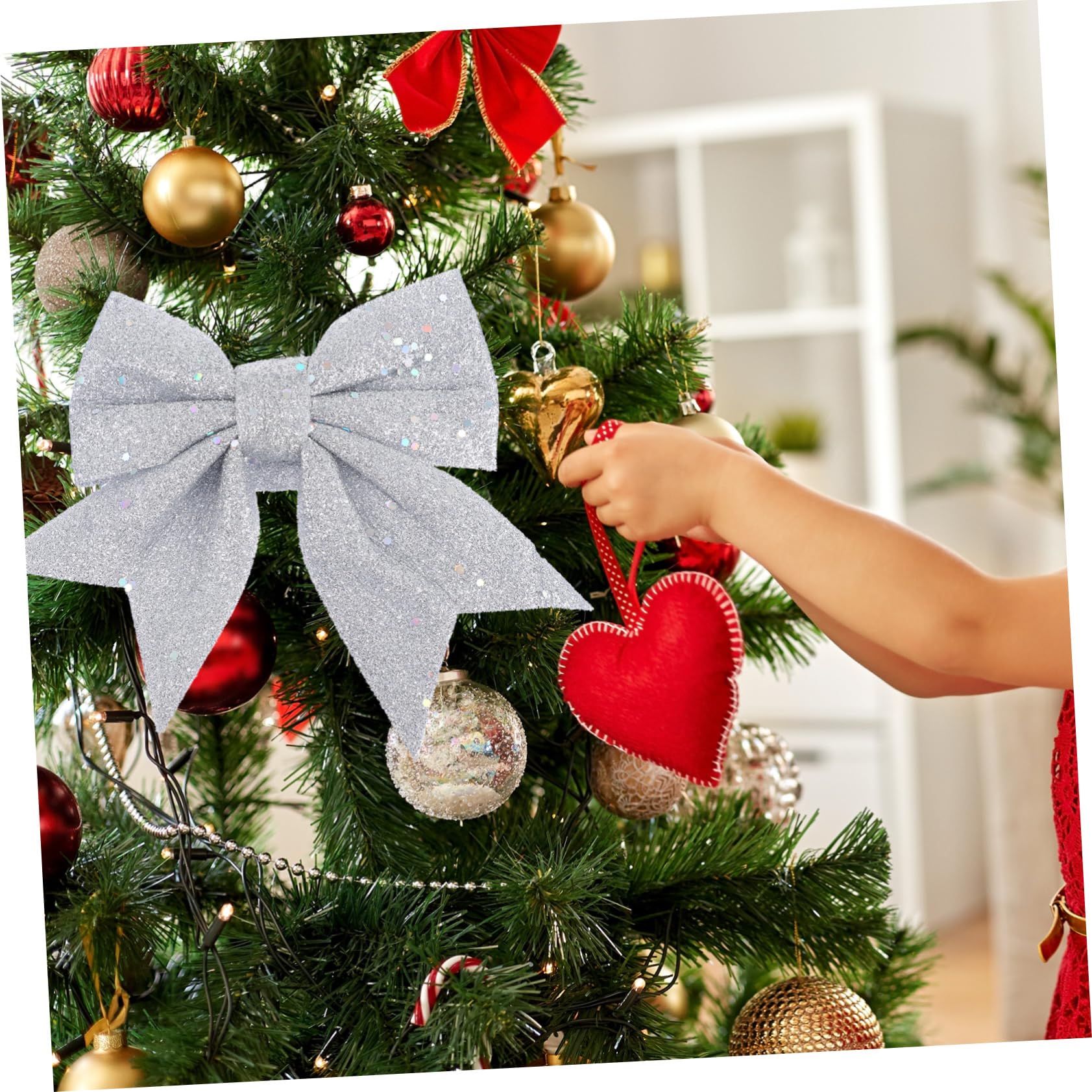 6pcs Adornos De Navidad Colgantes De Lentejuelas Decoraciones para Árboles Adornos para Árboles