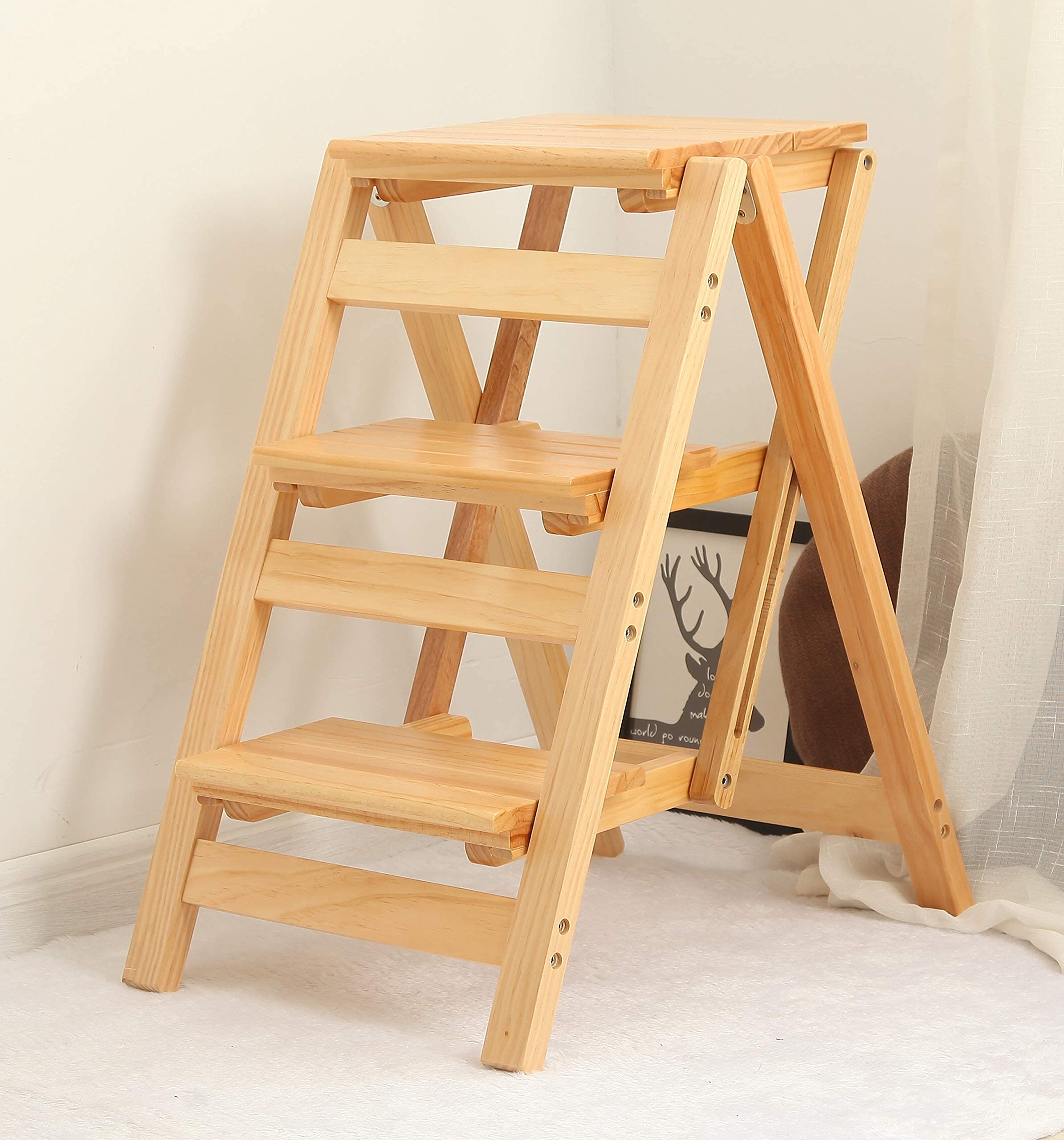 Tabouret pliant en bois léger pour vous aider dans la cuisine
