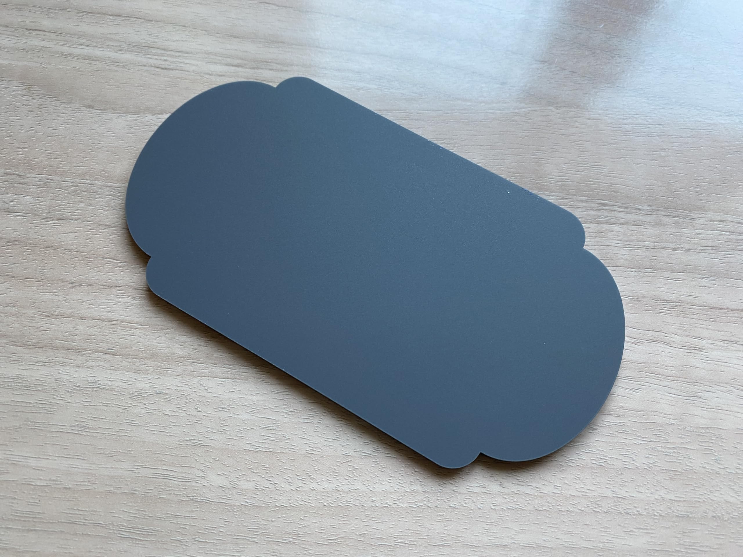 [WOOTTON INDUSTRIES LIMITED] Door Push Finger Plate Walnut Brown Rounded Mini 140mm x 75mm Self Adhesive - No Holes (Indoor Use)