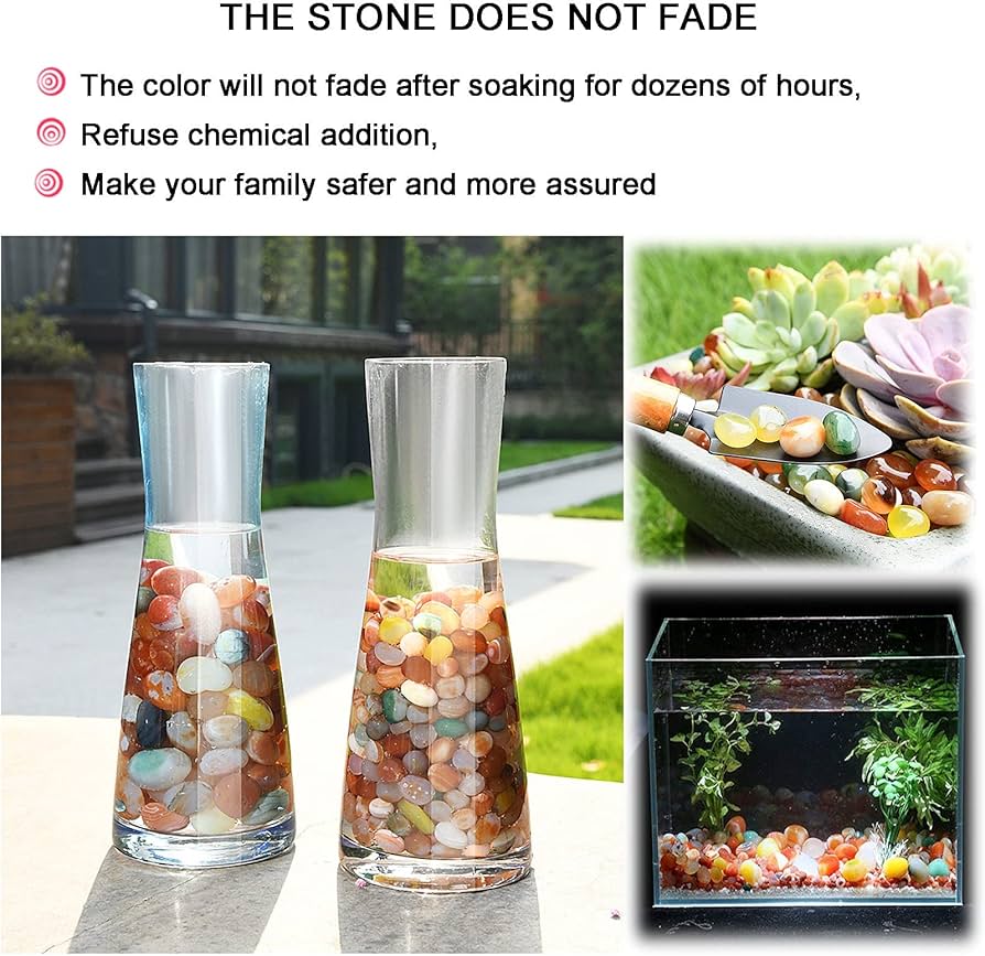 Amazon.co.jp: 天然五色石、色付きのした小石-クリスタルグラベル