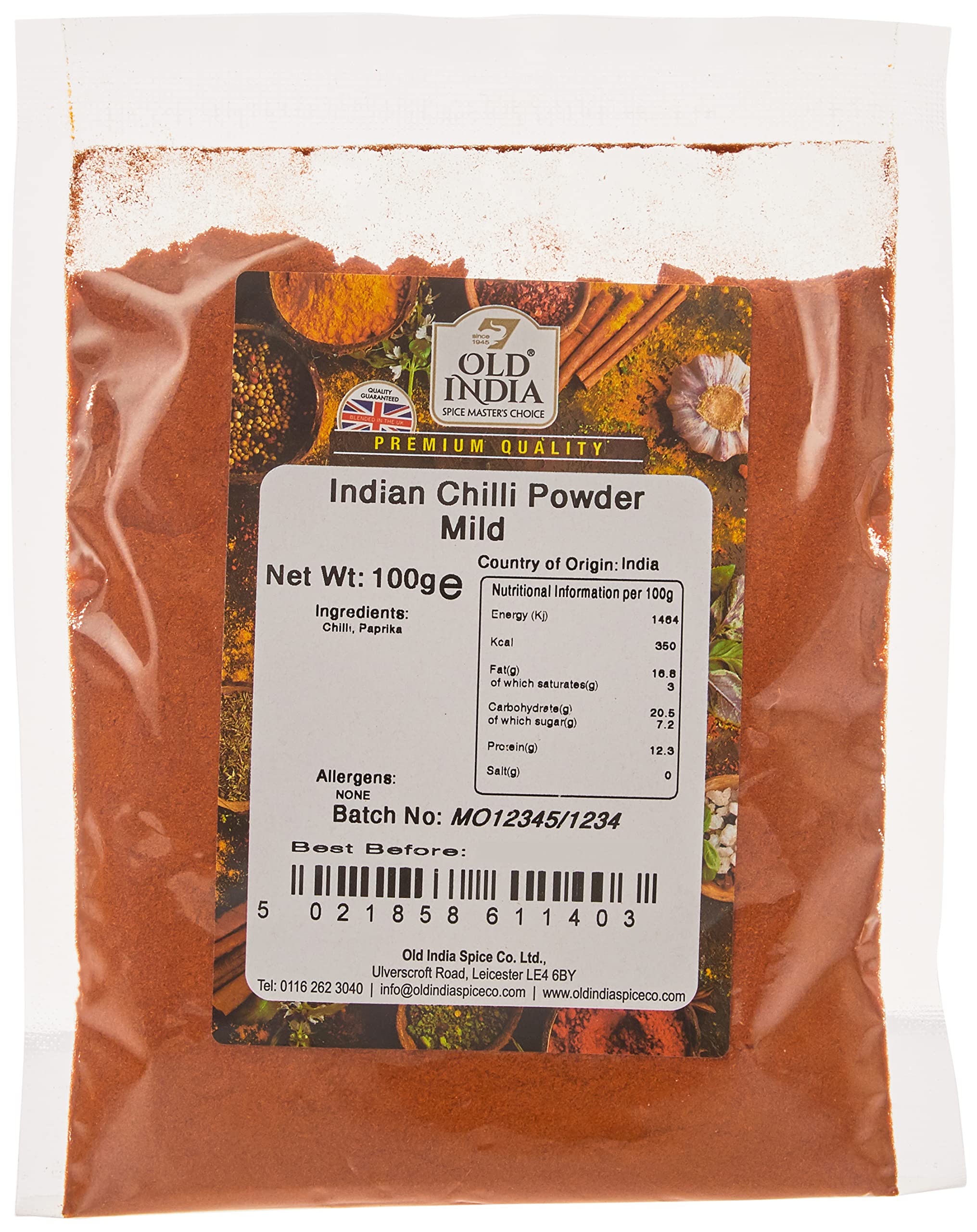 Old India Indian Chilli Powder Mild 100g
