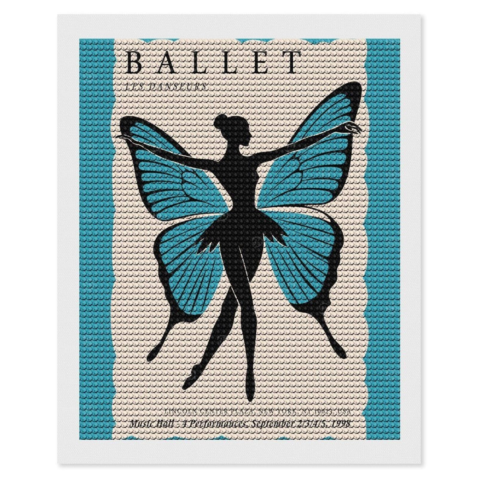 Junmoney Ballet Les Danseurs Diamond Painting Canvas Kit 16"x20", Leisure Activity, Aesthetic Room Decor, with Tool Kit, DIY, Gift