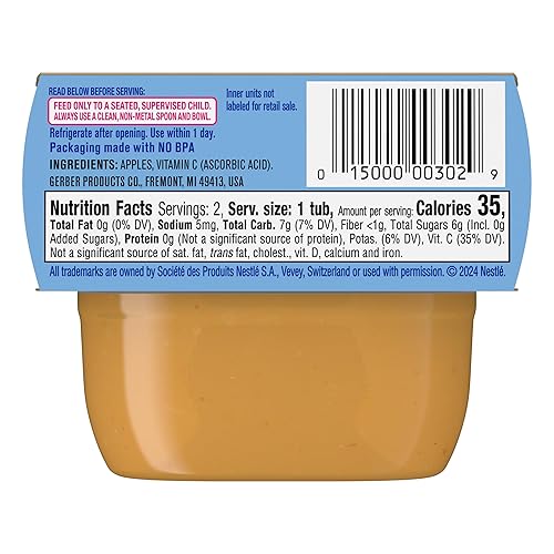 Miniatura 9 de Gerber 1st Foods - Alimento para bebés puré de manzana natural y sin OMG 2 unidades paquete de 8
