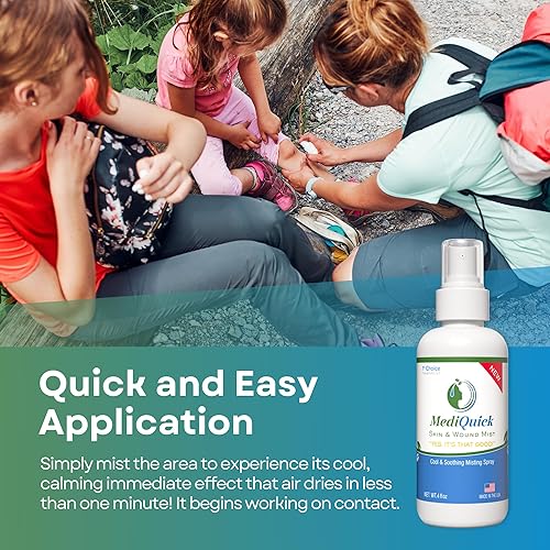 Miniatura 3 de MediQuick Niebla para piel y heridas para enfermedades inflamadas de la piel y la herida  Natural, no tóxico y sin picadura  Ayuda con erupciones