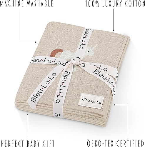 Miniatura 3 de Manta de bebé unisex para niñas y niños, 100 % algodón, suave y acogedora, manta para envolver cuna, regalo para recién nacidos, bebés, niños