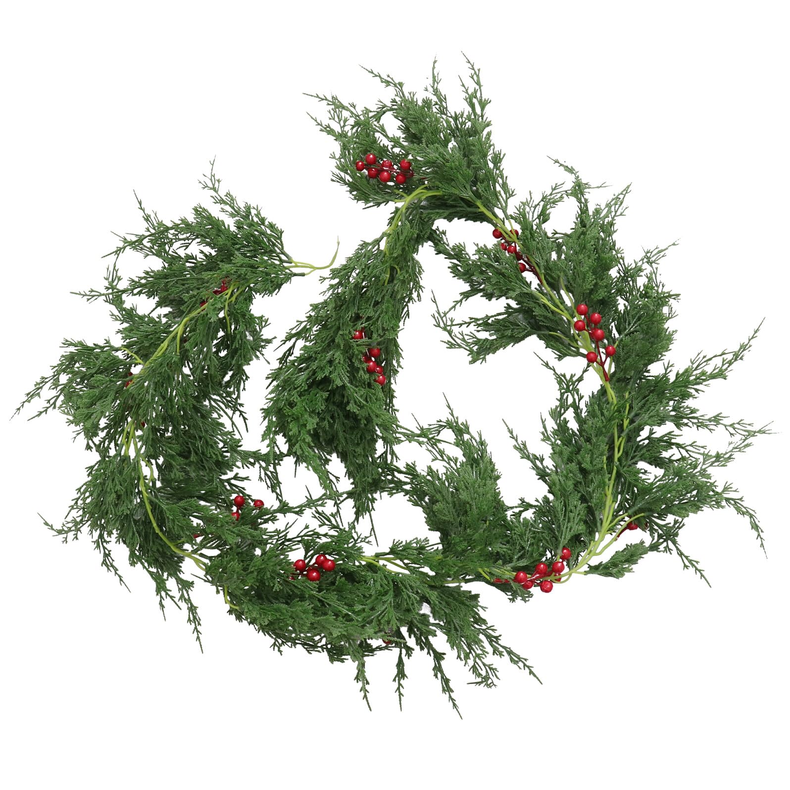 Ornement artificiel mural haut de gamme en rotin et aiguilles de pin pour Noël élégant