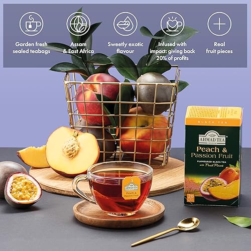 Vista 254 de Ahmad Tea s - Té negro de mango 1.4oz - 20 bolsas de té