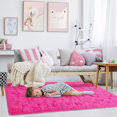 Miniatura 81 de Rostyle - Alfombras suaves y esponjosas para el dormitorio, sala de estar, alfombras peludas, alfombra de Navidad para niñas, niños, alfombras